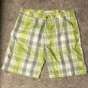 Vintage 1946 Green and White Plaid Shorts